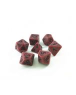 Red ancient dice set