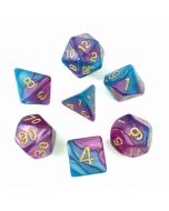 (Blue+Bright purple) Blend color dice set