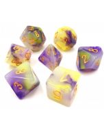 Dice set (Yellow+Purple) Jade dice set