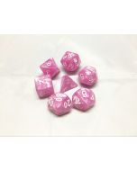 Pink pearl dice set