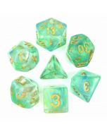 Pearl swirl dice (Green /blue)dice set