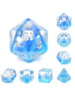  Transparent Blue Gradients dice set