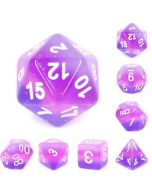 Set Purple transparent layer dice