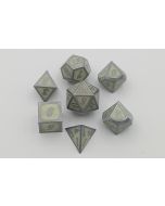 Glow in the Dark Metal Dice Set- green