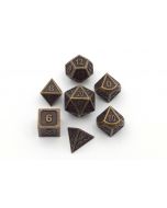 Metal dice Set - Antique Gold