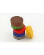 Wooden discs 15 x 5 mm - green