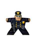 Police officer 1 - Label for Meeples