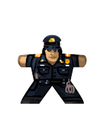 female Police officer 1 (USA) - Label for Meeples