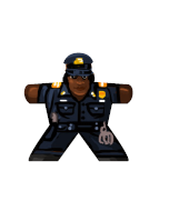 female Police officer 2 (USA) - Label for Meeples