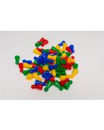 Set plastic pawns in 6 colors