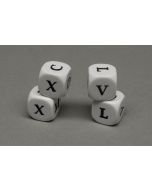 Dice with Roman numbers V - M