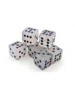 Plastic dice 15mm Value 3-8