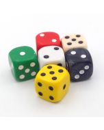 plastic dice 12 mm opaque