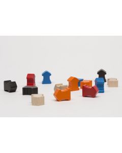 Set game pieces for Ticket to Ride Europe