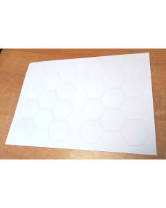 Hexagone 25mm auf Trägerpapier