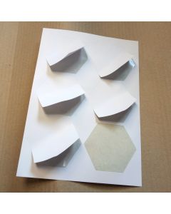 Hexagone 45mm (Siedler) Aufkleber auf Trägerpapier