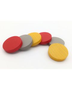 1,000 Wooden discs 21x4 mm red