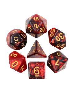 Dice set (Black+Pearl Red) Blend Color Dice