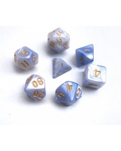 (Light blue+white) Blend color dice set