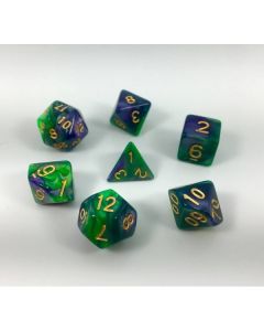 (Green+purple) Blend color dice set