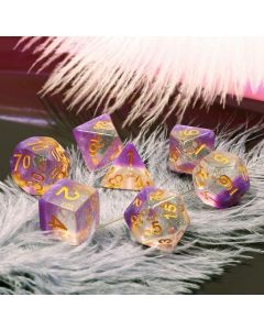 Dice set Violet Sunset 