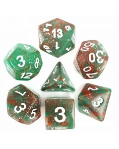 (Red + Green) Galaxy dice set