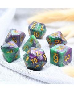 King Cake Galaxy dice set