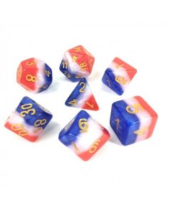 3 layer multicolor dice set