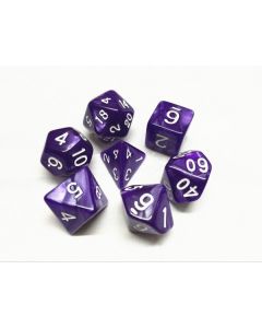 Purple pearl dice set