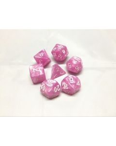 Pink pearl dice set