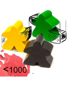 Individual meeples / game bits below 1,000 pcs