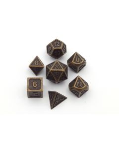 Metal dice Set - Antique Gold