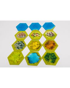 50 landscape counters hexagonal