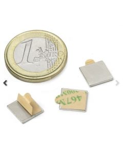Quadermagnet selbstklebend Ø 10x10 mm Neodym N35 - hält 500 g