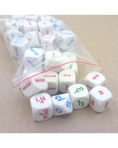 Dice set - languages, approx. 50 dice