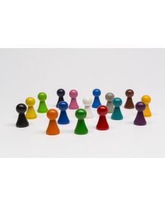 10 Halmakegel Spielsteine Pöppel 24 x 12 mm Kunststoff vers.Farben wählbar 
