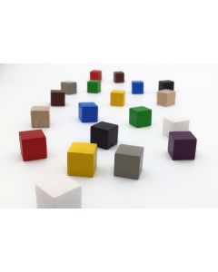 30 Wooden Cubes Cudoid Gaming Boardgame Spares Replacment Parts 6 Colours 