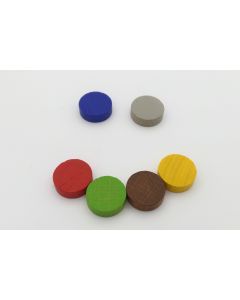 Wooden discs 15 x 5 mm green - from 500 pieces