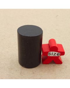Wooden cylinder purple 20x30 mm