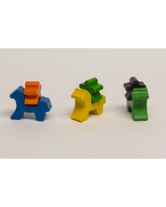 Place Games 5 Meeples Animais Galinha de madeira 20x18x9mm