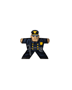 Police officer 1 - Label for Meeples