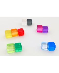 8mm Cubes Plastic Board Game Tokens Pawns Upgrade Replacement Tabletop Set of 20 