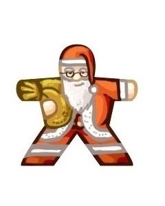 Santa - Aufkleber für Meeple