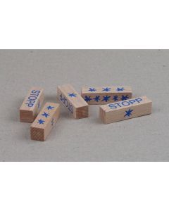 Wooden throwing stick STOPP + STARS