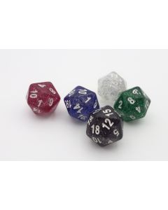 20-sided dice glitter