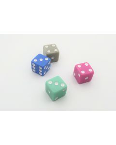 6-er Würfel pastell