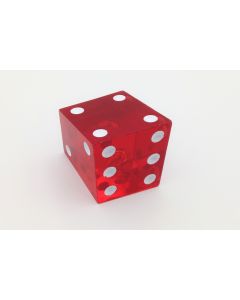 Crooked 6-sides dice transparent 