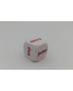 Polish word numbers dice 1 to 6
