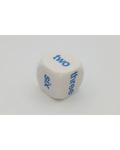 English word number dice 1 to 6