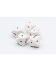 10 sided Danish word number dice 1 to 10